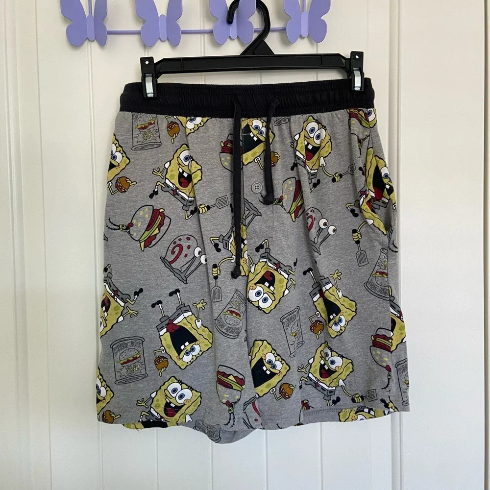 EUC |‎ SpongeBob SquarePants boy’s themed lounge shorts — small